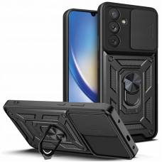 Чехол ударопрочный Serge Ring Camshield Samsung Galaxy S24 FE (Черный)