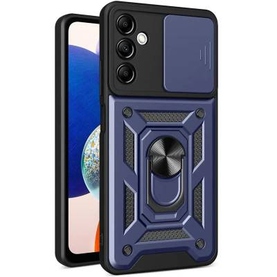 Чехол ударопрочный Serge Ring Camshield Samsung Galaxy A54 (Синий)