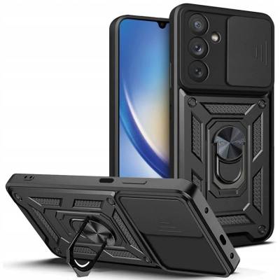 Чехол ударопрочный Serge Ring Camshield Samsung Galaxy A56 (Черный)