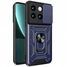 Чехол ударопрочный Serge Ring Camshield Xiaomi 14 (Синий)