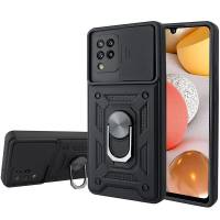Чохол удароміцний Serge Ring Camshield з магнітним утримувачем Samsung Galaxy A22 4G (Чорний) Чохол удароміцний Serge Ring Camshield з магнітним утримувачем Samsung Galaxy A22 4G (Чорний)