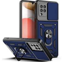 Чохол удароміцний Serge Ring Camshield з магнітним утримувачем Samsung Galaxy M32 (Синій) Чохол удароміцний Serge Ring Camshield з магнітним утримувачем Samsung Galaxy M32 (Синій)