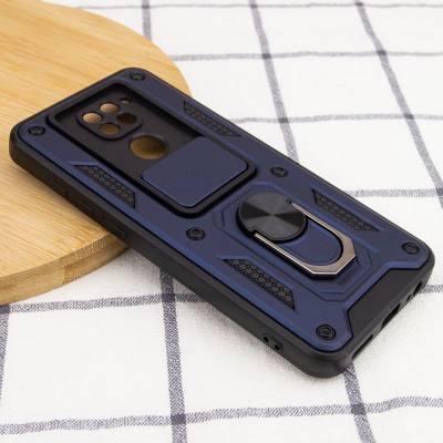 Чехол ударопрочный Serge Ring Camshield Xiaomi Redmi Note 9 (Синий) Чехол ударопрочный Serge Ring Camshield Xiaomi Redmi Note 9 (Синий)