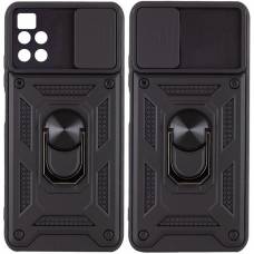 Чехол ударопрочный Serge Ring Camshield Xiaomi Poco M4 Pro 5G (Черный)