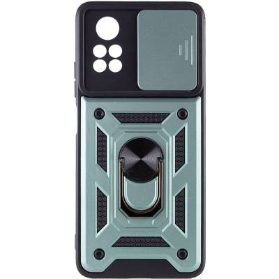 Чехол ударопрочный Serge Ring Camshield Xiaomi Poco X4 Pro (Зеленый) Чехол ударопрочный Serge Ring Camshield Xiaomi Poco X4 Pro (Зеленый)