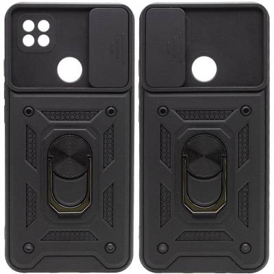 Чехол ударопрочный Serge Ring Camshield Xiaomi Redmi 10A (Черный)