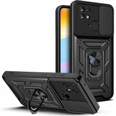 Чохол удароміцний Serge Ring Camshield з магнітним утримувачем Xiaomi Redmi 10C (Чорний)