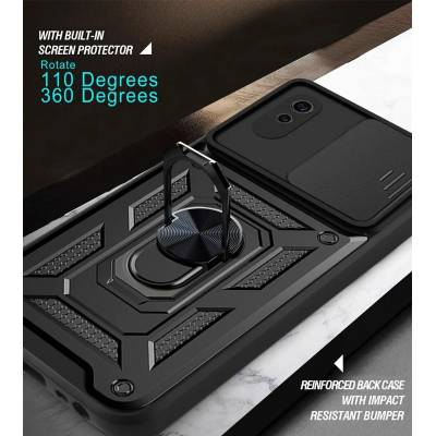 Чехол ударопрочный Serge Ring Camshield Xiaomi Redmi 9A (Черный) Чехол ударопрочный Serge Ring Camshield Xiaomi Redmi 9A (Черный)