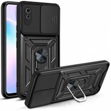 Чехол ударопрочный Serge Ring Camshield Xiaomi Redmi 9A (Черный) Чехол ударопрочный Serge Ring Camshield Xiaomi Redmi 9A (Черный)