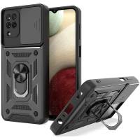Чехол ударопрочный Serge Ring Camshield Samsung Galaxy A12 (Черный) Чехол ударопрочный Serge Ring Camshield Samsung Galaxy A12 (Черный)