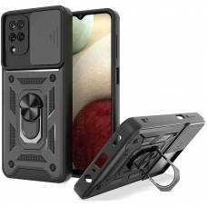 Чехол ударопрочный Serge Ring Camshield Samsung Galaxy A12 (Черный) Чехол ударопрочный Serge Ring Camshield Samsung Galaxy A12 (Черный)