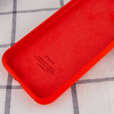 Чехол Silicone case Full Camera Apple iPhone 14 Red (Красный)