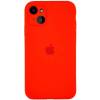 Чехол Silicone case Full Camera Apple iPhone 14 Red (Красный)