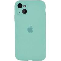 Чехол Silicone case Full Camera Apple iPhone 14 Spearmint (Бирюзовый)
