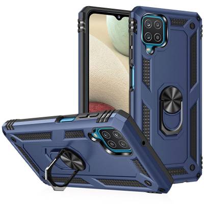 Чехол ударопрочный Serge Ring Samsung Galaxy A12 (Синий) Чехол ударопрочный Serge Ring Samsung Galaxy A12 (Синий)