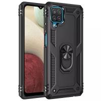 Чехол ударопрочный Serge Ring Samsung Galaxy A12 (Черный) Чехол ударопрочный Serge Ring Samsung Galaxy A12 (Черный)