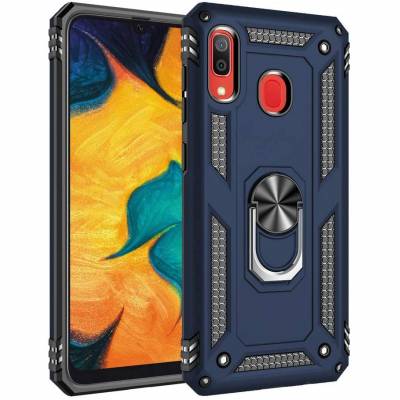 Чехол ударопрочный Serge Ring Samsung Galaxy A20 (Синий) Чехол ударопрочный Serge Ring Samsung Galaxy A20 (Синий)
