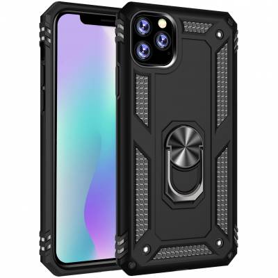 Чехол ударопрочный Serge Ring Apple Iphone 11 Pro (Черный)