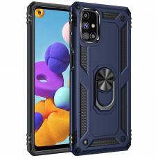 Чехол ударопрочный Serge Ring Samsung Galaxy M51 (Синий)