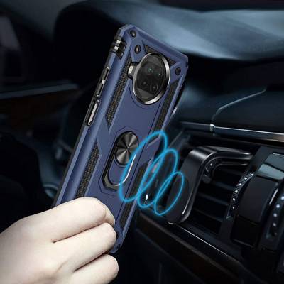 Чехол ударопрочный Serge Ring Xiaomi Mi 10T Lite (Синий) Чехол ударопрочный Serge Ring Xiaomi Mi 10T Lite (Синий)