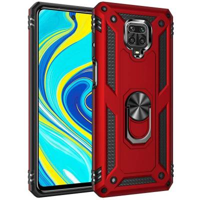 Чехол ударопрочный Serge Ring Xiaomi Redmi Note 9S (Красный)