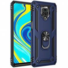 Чехол ударопрочный Serge Ring Xiaomi Redmi Note 9 Pro (Синий) Чехол ударопрочный Serge Ring Xiaomi Redmi Note 9 Pro (Синий)