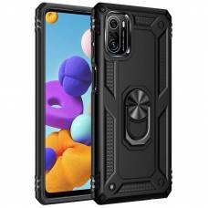 Чехол ударопрочный Serge Ring Xiaomi Poco F3 (Черный)