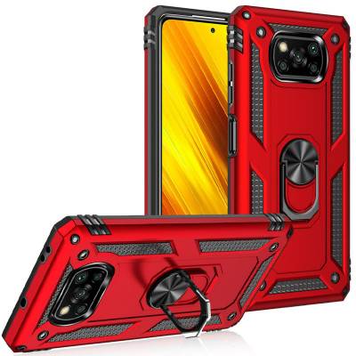 Чехол ударопрочный Serge Ring Xiaomi Poco X3 Pro (Красный) Чехол ударопрочный Serge Ring Xiaomi Poco X3 Pro (Красный)