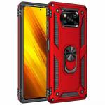 Чехол ударопрочный Serge Ring Xiaomi Poco X3 Pro (Красный)