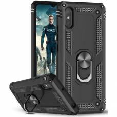 Чехол ударопрочный Serge Ring Xiaomi Redmi 9A (Черный) Чехол ударопрочный Serge Ring Xiaomi Redmi 9A (Черный)