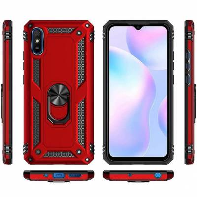 Чехол ударопрочный Serge Ring Xiaomi Redmi 9A (Красный) Чехол ударопрочный Serge Ring Xiaomi Redmi 9A (Красный)