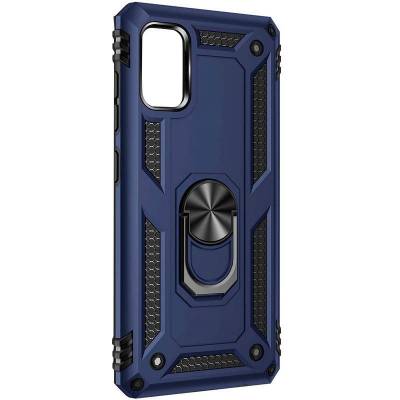 Чехол ударопрочный Serge Ring Xiaomi Redmi Note 10 (Синий)