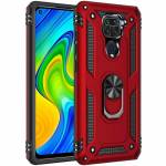 Чехол ударопрочный Serge Ring Xiaomi Redmi Note 9 (Красный)