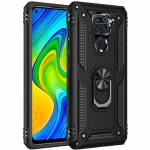 Чехол ударопрочный Serge Ring Xiaomi Redmi Note 9 (Черный)