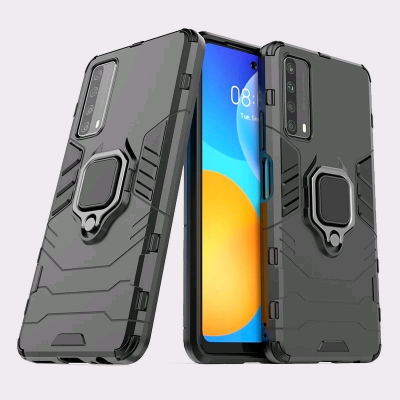 Чехол ударопрочный с магнитным держателем Huawei P Smart 2021 (Черный)