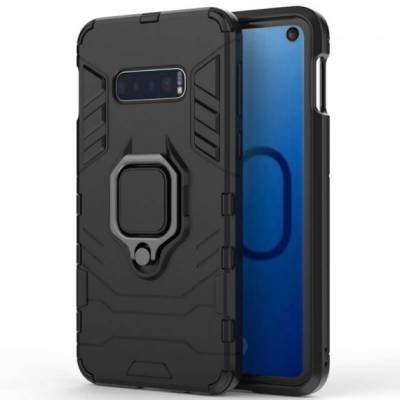 Чехол ударопрочный с магнитным держателем Samsung Galaxy S10E (Черный)