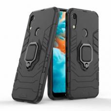 Чехол ударопрочный с магнитным держателем Huawei Y6 2019 (Черный)