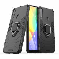 Чехол ударопрочный с магнитным держателем Huawei Y6P (Черный) Чехол ударопрочный с магнитным держателем Huawei Y6P (Черный)