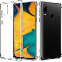 Чехол прозрачный с усиленными углами Samsung Galaxy A20 Чехол прозрачный с усиленными углами Samsung Galaxy A20
