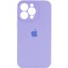 Чехол Silicone case Full Camera Apple iPhone 14 Pro Max Dasheen (Сиреневый)