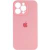 Чохол Silicone case Full Camera Apple iPhone 14 Pro Max Light Pink (Рожевий)