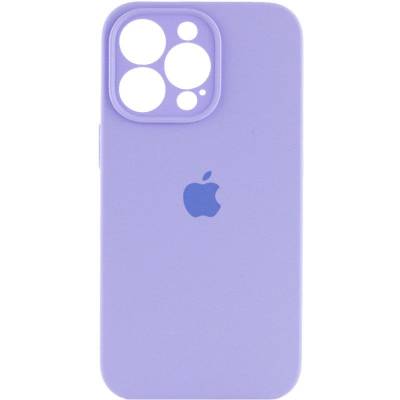 Чехол Silicone case Full Camera Apple iPhone 14 Pro Max Dasheen (Сиреневый)