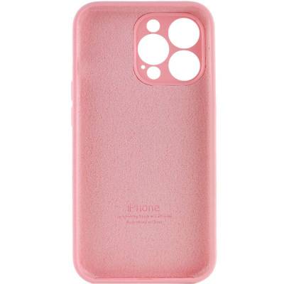 Чехол Silicone case Full Camera Apple iPhone 14 Pro Max Light Pink (Розовый)