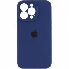 Чохол Silicone case Full Camera Apple iPhone 14 Pro Max Midnight Blue (Темно синій)