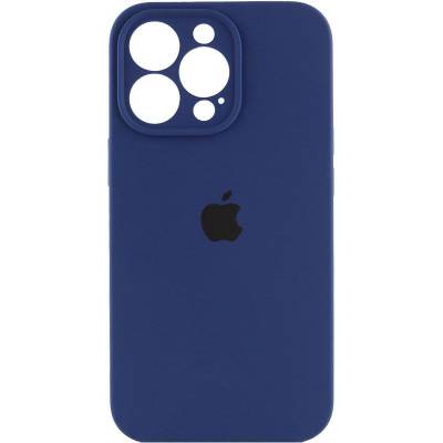 Чохол Silicone case Full Camera Apple iPhone 14 Pro Max Midnight Blue (Темно синій)
