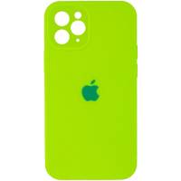 Чехол Silicone case Full Camera Apple iPhone 14 Pro Neon green (Салатовый)