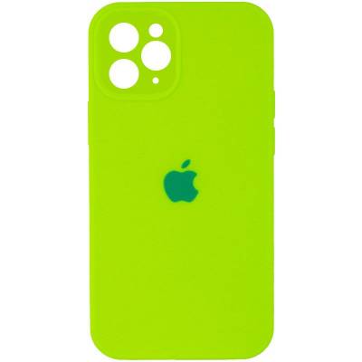 Чохол Silicone case Full Camera Apple iPhone 14 Pro Max Neon green (Cалатовий)
