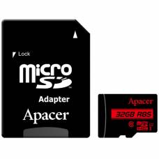 Карта памяти  MicroSDHC Apacer 32Gb Class 10 R45 MB/s (адаптер SD)