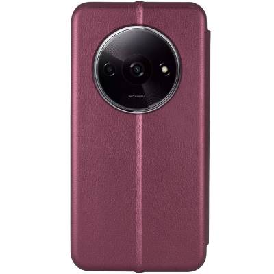Чехол книжка кожаный Xiaomi Redmi A3 (Бордовый) Чехол книжка кожаный Xiaomi Redmi A3 (Бордовый)