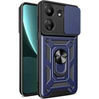 Чохол удароміцний Serge Ring Camshield з магнітним утримувачем Xiaomi Redmi 13C (Синій) Чохол удароміцний Serge Ring Camshield з магнітним утримувачем Xiaomi Redmi 13C (Синій)
